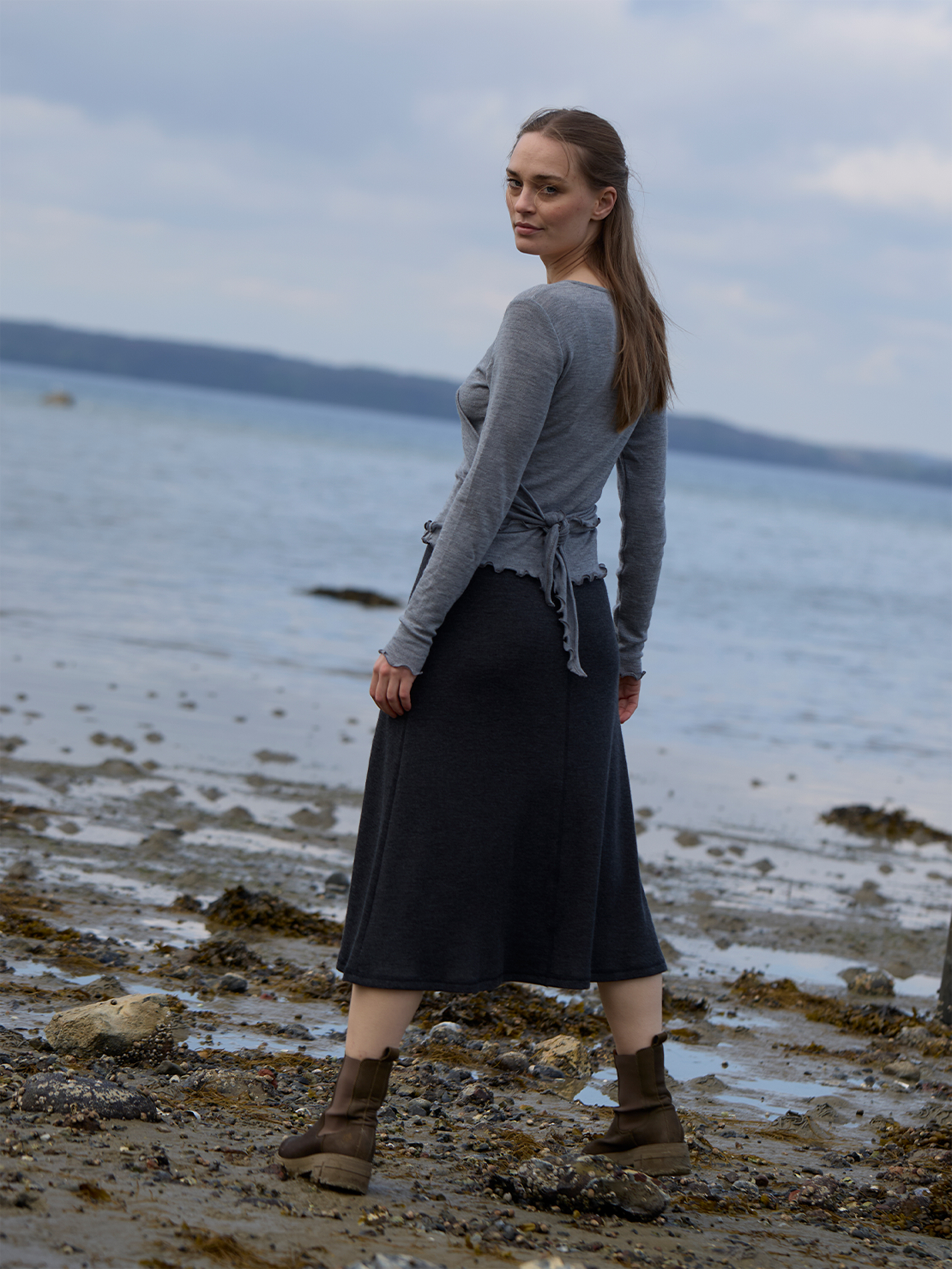 A-skirt rib merino